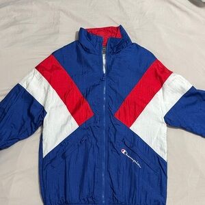 Champion Men's Windbreaker - Blue, Red, White